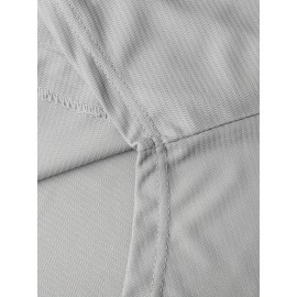 Men's #20 Gray Embroidered Baseball Jersey - V-Neck, Short Sleeve, Button-Up, Lightweight Polyester, Ideal for Training & Games, Versatile All-Season Wear