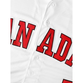 Men'S American Baseball Jersey Classic # 5 Embroidered Design Short Sleeved Breathable Shirt Suitable For Training And Games