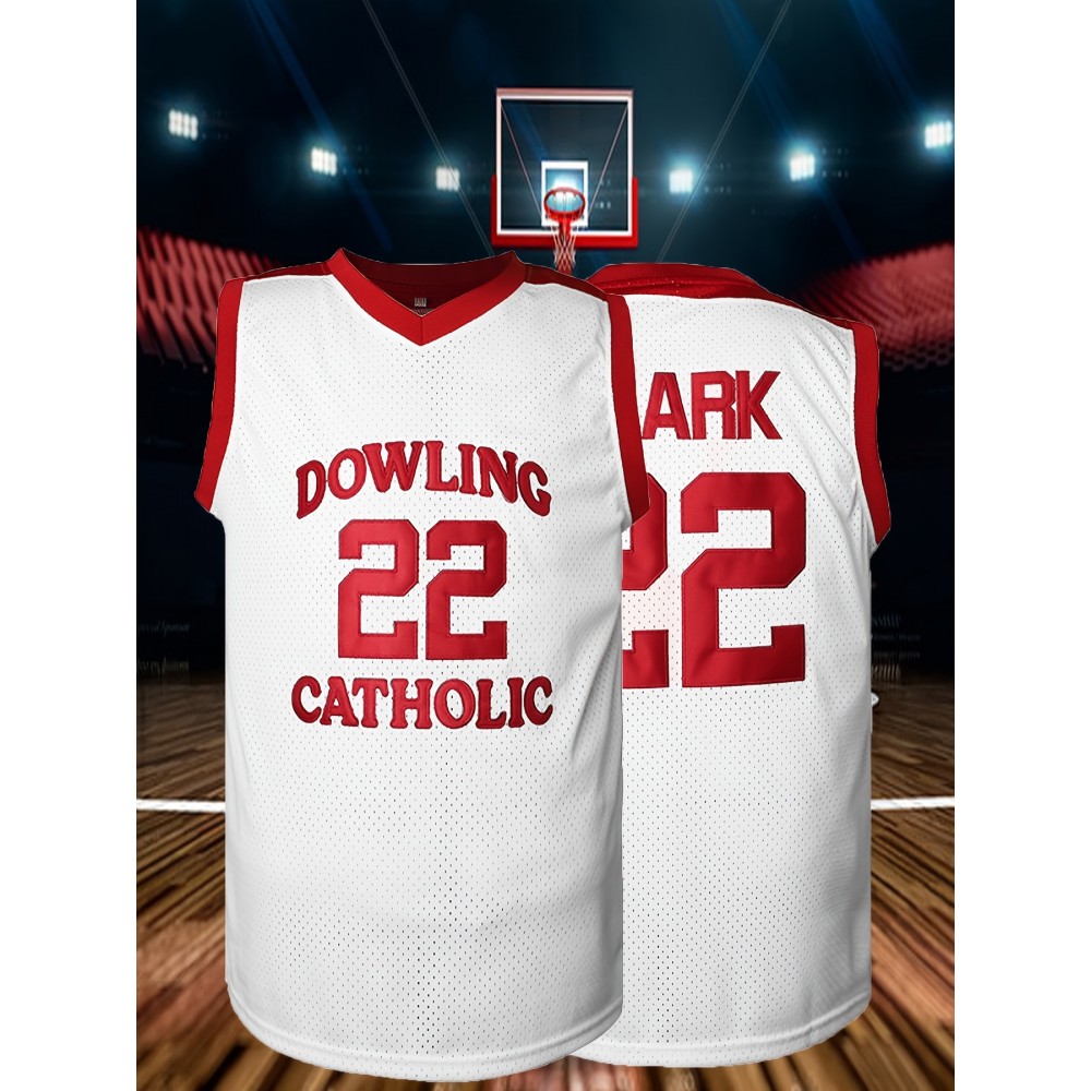 Stitched #22 White Basketball Sports Jersey, Sleeveless Basketball Jersey, Polyester Basketball Shirt Classic Tank Top - Gift for Basketball Fans