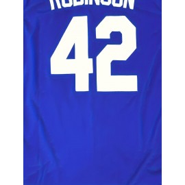 Hot #42 Blue Baseball Jersey Stitched Polyester Men'S Retro Baseball Shirt Button Short Sleeved Baseball Top S-3XL Hip Hop Clothes
