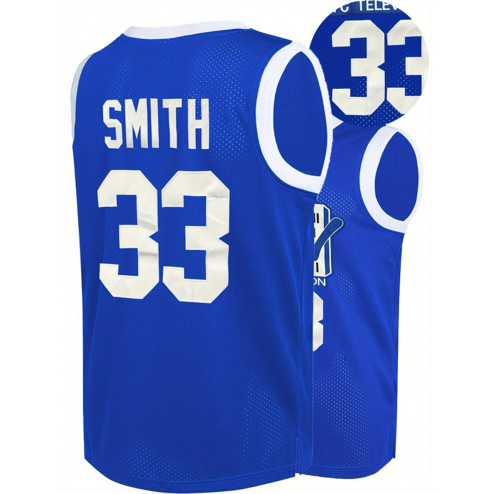 1pc Men's Embroidered #33 Basketball Jersey - Polyester Sports Tank Top, Crew Neck, Loose Fit, Knit Fabric, for Party, Vacation, Outdoor Activities - Four Seasons Athletic Wear, Versatile Jersey Wear | Streetwear Fashion | Embroidered Details 1pc Men's Embroidered #33 Basketball Jersey - Polyester Sports Tank Top, Crew Neck, Loose Fit, Knit Fabric, for Party, Vacation, Outdoor Activities - Four Seasons Athletic Wear, Versatile Jersey Wear | Streetwear Fashion | Embroidered Details