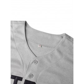 23 Grey Baseball Jersey Stitched Polyester Men'S Retro Baseball Shirt Button Short Sleeved Baseball Top S-3XL Hip Hop Clothes