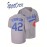 Grey Baseball Jersey Stitched #42 Polyester Men'S Retro Baseball Shirt Button Short Sleeved Baseball Top S-3XL Hip Hop Clothes