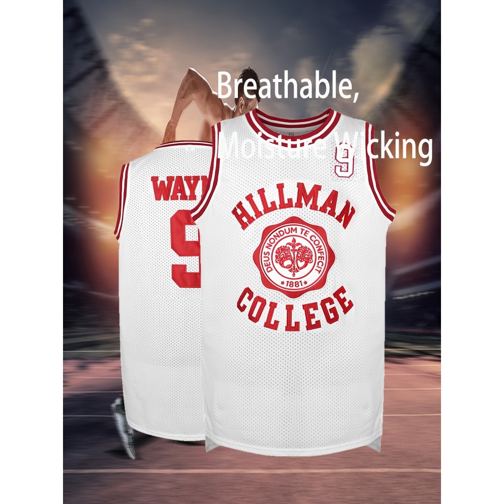 Stitched #9 White Basketball Sports Jersey, Sleeveless Basketball Jersey, Polyester Basketball Shirt Classic Tank Top - Gift For Basketball Fans