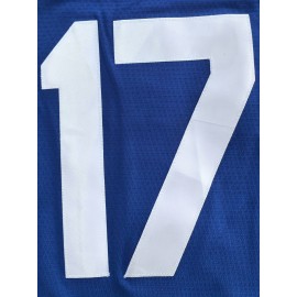 Classic Letter & Number 17 Embroidered Design, Men'S Breathable Baseball Jersey, Short Sleeve Shirt For Training And Competition