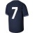 Men's #7 Navy Blue Embroidered Baseball Jersey - V-Neck, Short Sleeve, Polyester Sports Shirt for All Seasons