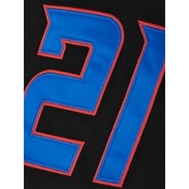 Men's #21 Embroidered Baseball Jersey - Breathable V-Neck, Loose Fit, Polyester Fabric, Perfect for Street Sports, Beach Outings & Casual Wear, Sizes S-3XL