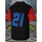 Men's #21 Embroidered Baseball Jersey - Breathable V-Neck, Loose Fit, Polyester Fabric, Perfect for Street Sports, Beach Outings & Casual Wear, Sizes S-3XL