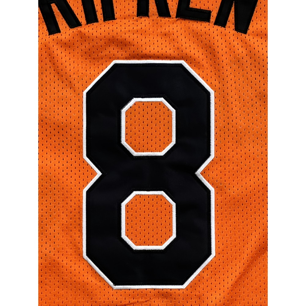 #8 Orange Baseball Jersey Stitched Polyester Men'S Retro Baseball Shirt Button Short Sleeved Baseball Top S-3XL Hip Hop Clothes #8 Orange Baseball Jersey Stitched Polyester Men'S Retro Baseball Shirt Button Short Sleeved Baseball Top S-3XL Hip Hop Clothes