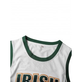 Men's #23 Basketball Jersey - White & Green Retro Design, Breathable Polyester, Number 23, Sizes S-XXXL, Perfect for Team Sports, Casual Wear, and Basketball Training
