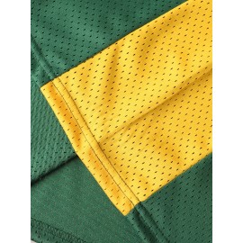 Men's #3 Green & Yellow Basketball Jersey - Breathable Polyester, 