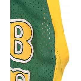 Men's #3 Green & Yellow Basketball Jersey - Breathable Polyester, 