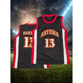 Men'S Basketball Shirt # 13 Black Basketball Sportswear Suitable For Training, Competition, Christmas, Halloween, S-XXXL