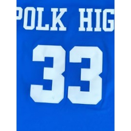 Men'S Deep Blue Basketball Top # 33 Embroidered Letter Sleeveless Sweat Wicking Breathable Tank Top Basketball Suit, SizX--XXXL