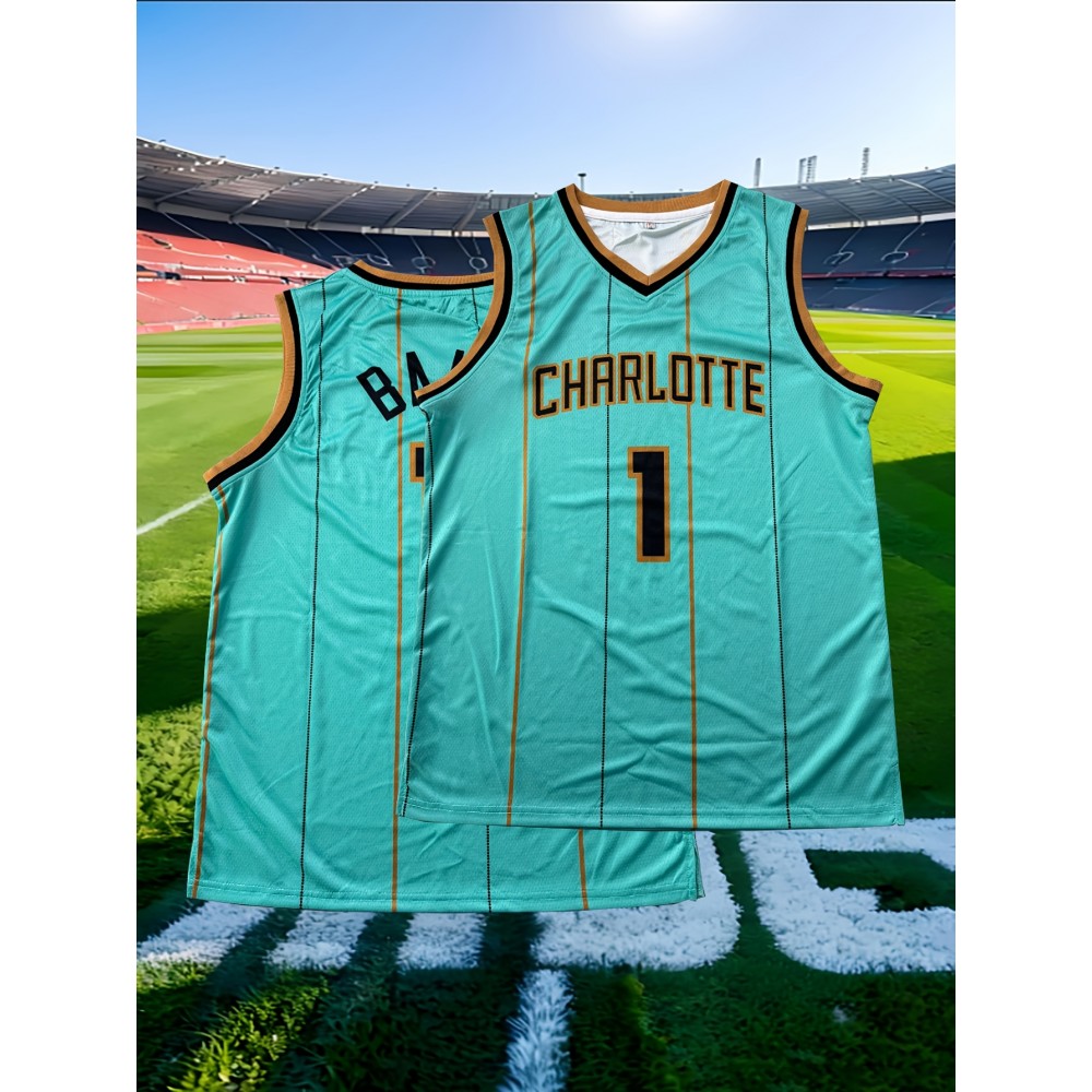 Men'S Basketball Shirt # 1 Light Green Basketball Sports Shirt S-XXXL Men'S Basketball Shirt # 1 Light Green Basketball Sports Shirt S-XXXL