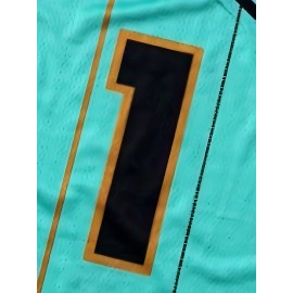 Men'S Basketball Shirt # 1 Light Green Basketball Sports Shirt S-XXXL