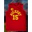 Men's #15 Red Basketball Jersey - Loose Fit, V-Neck Sleeveless Sports Shirt for Team Training, Casual Wear & Summer Parties - Details, Polyester, Machine Washable - Sizes S to XXXL, Sports Tank Top | Sleeveless Jersey | Glossy Texture