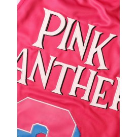 Men's #3 Basketball Jersey - Sleeveless Loose Fit Polyester Knit Top with Number & Letter Design, Pink/Blue/Red Colorblock for Training, Casual Wear, Parties (Sizes S-3XL), Outdoor Activity Apparel, Athletic Design, Durable Sports Apparel