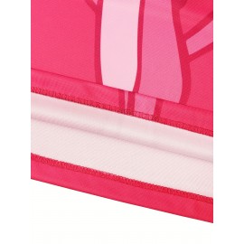 Men's #3 Basketball Jersey - Sleeveless Loose Fit Polyester Knit Top with Number & Letter Design, Pink/Blue/Red Colorblock for Training, Casual Wear, Parties (Sizes S-3XL), Outdoor Activity Apparel, Athletic Design, Durable Sports Apparel
