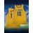 Men'S # 10 Yellow Basketball Robe -100% Polyester Embroidered Round Neck Sportswear, Made Of Slightly Elastic Fabric, Suitable For Casual And Sportswear, Loose Fit, Suitable For Adults And Men - S-XXL