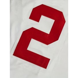 Men's #2 Basketball Jersey - White, Breathable & Embroidered V-Neck Pullover for Team Sports & Casual Wear, Perfect for Spring, Summer, Fall, Sizes S-XXXL