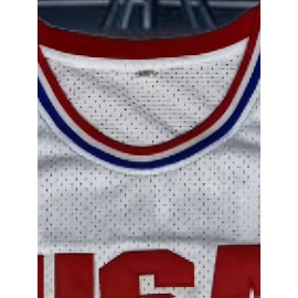 Men's #47 Basketball Jersey - 100% Polyester Knit, Letter & Number, Crew Neck, Sleeveless Sports Top for Training, Casual Wear, Team Sports - Loose Fit, Adult Size, Team Sports Apparel|Patriotic Design| Details
