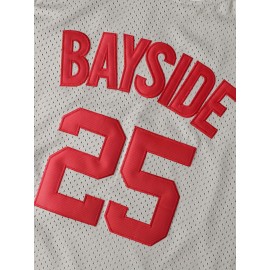 Men'S Bayside 25 Grey Basketball Jersey, Polyester Knit Fabric, Crew Neck Sleeveless Sports Shirt, Breathable & Moisture-Wicking, for Casual, Running, Training, Team Sports & Parties