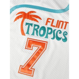 Men's Flint Tropics #7 Retro Embroidered Basketball Jersey - Breathable, Sleeveless Round Neck Sports Uniform for Training & Competition