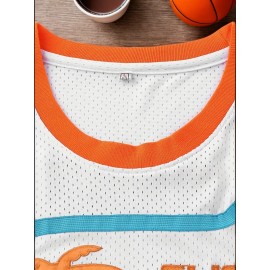 1pc Men'S Flint Tropics #33 Embroidered Basketball Jersey - Breathable Polyester Tank Top with Slight Stretch, Crew Neck, Loose Fit for Sports, Casual & Team Events - Four Seasons