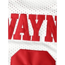 [Sporty Look] Men's #9 Embroidered Basketball Jersey, Polyester 100%, Crew Neck, Loose Fit, Breathable & Sweat-Absorbing, for Sports & Casual Wear, Four Seasons Knit Fabric Vest, Athletic Vest|Crew Neck Jersey|Polyester Fabric