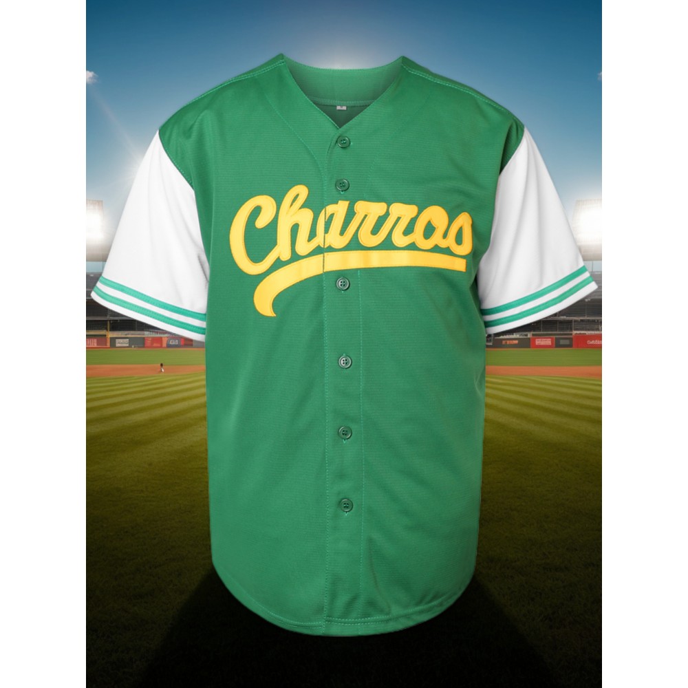 Men'S #55 Green Baseball Jersey, Embroidered Short-Sleeve Baseball Jersey, V-Neck Loose Button-Up Shirt, a Comfortable Top Suitable for Training And Games.