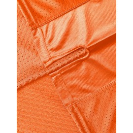 Men'S #43 Orange Breathable Embroidered Football Jersey - Casual V-Neck Sports Shirt For Outdoor Activities & Parties, Sizes S-XXXL