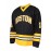 Men's #18 Embroidered Ice Hockey Jersey, Retro Striped V-Neck Long Sleeve Uniform Hockey Shirt for Training and Game