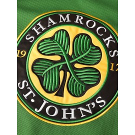 Men'S Shamrocks #3 Ice Hockey Jersey, Retro Block Color, Long Sleeve, Crew Neck, Loose Fit, Breathable Polyester, Sports & Casual Wear, Embroidered Lettering, V-Neck, Stretch Fabric, Team Sports Apparel