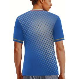 Women's Large Size Professional Sports Fabric Creative Pattern Print European National Team Soccer Jersey T-shirt, Soccer Jersey Flag Uniforms Shirts, Breathable And Lightweight, Moisture-Wicking, As Gifts For Sports Fans