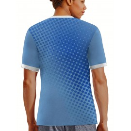 Women's Large Size Professional Sports Fabric Creative Pattern Print South American National Team Soccer Jersey T-shirt, Soccer Jersey Flag Uniforms Shirts, Breathable And Lightweight, Moisture-Wicking, As Gifts For Sports Fans