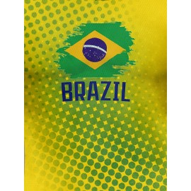 Women's Large Size Professional Sports Fabric Creative Pattern Print South American National Team Soccer Jersey T-shirt, Soccer Jersey Flag Uniforms Shirts, Breathable And Lightweight, Moisture-Wicking, As Gifts For Sports Fans
