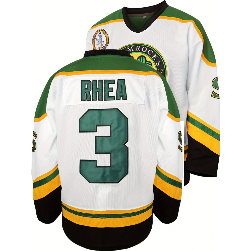 Men's #3 Embroidered Ice Hockey Jersey - Retro V-Neck, Long Sleeve, Polyester Blend, Machine Washable - Perfect for Sports & Casual Wear, Outdoor Activities, Parties, and Holidays Men's #3 Embroidered Ice Hockey Jersey - Retro V-Neck, Long Sleeve, Polyester Blend, Machine Washable - Perfect for Sports & Casual Wear, Outdoor Activities, Parties, and Holidays